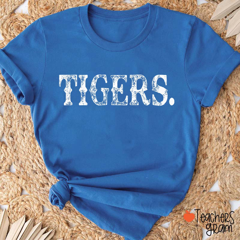 Personalized Mascot Simple Font School Spirit Teacher T-Shirt