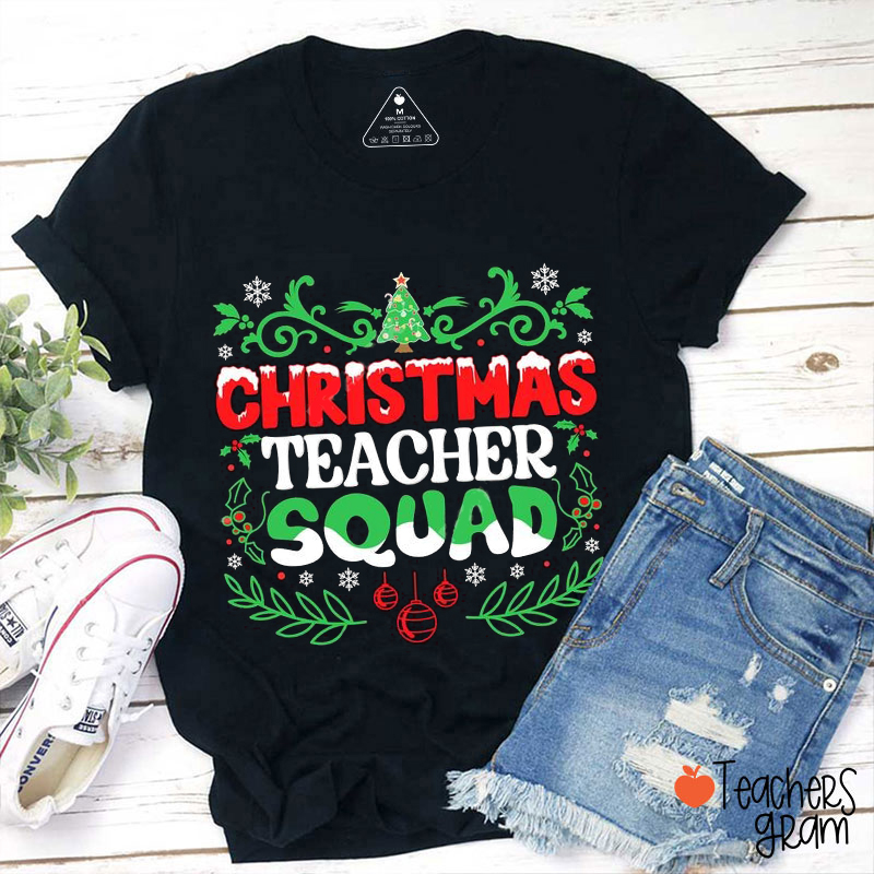 Christmas Teacher Squad Teacher T-Shirt