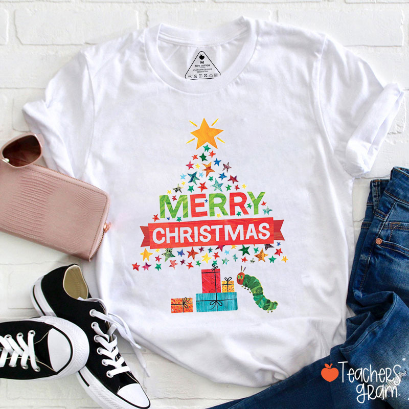 Merry Christmas The Very Hungry Caterpillar Teacher T-Shirt