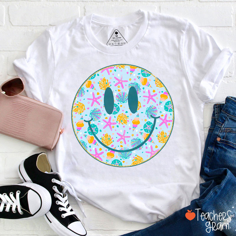 Smiley Beach Teacher T-Shirt