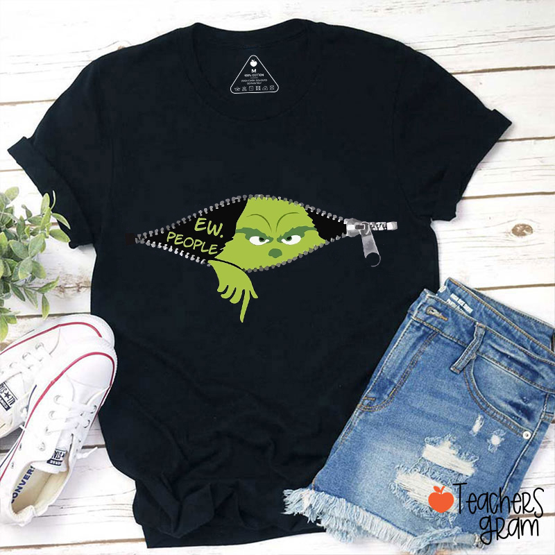 Ew People Christmas Teacher T-Shirt