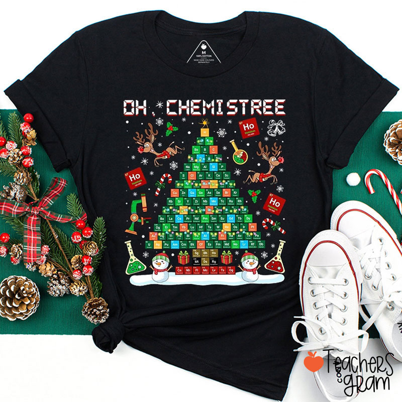 Oh Chemistree Ho Ho Ho Teacher T-Shirt