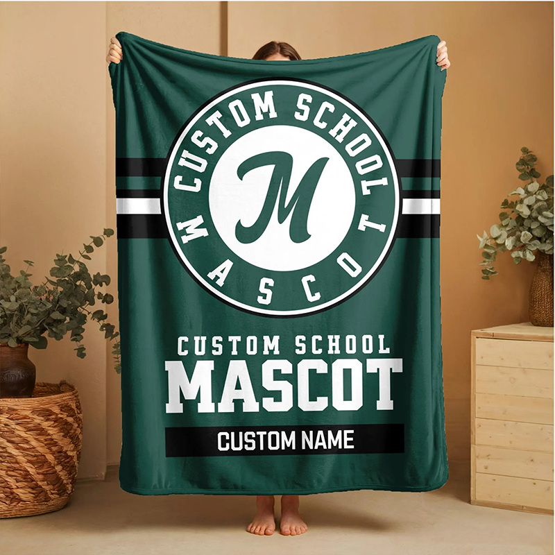Personalized Mascot School Spirit Teacher Blanket