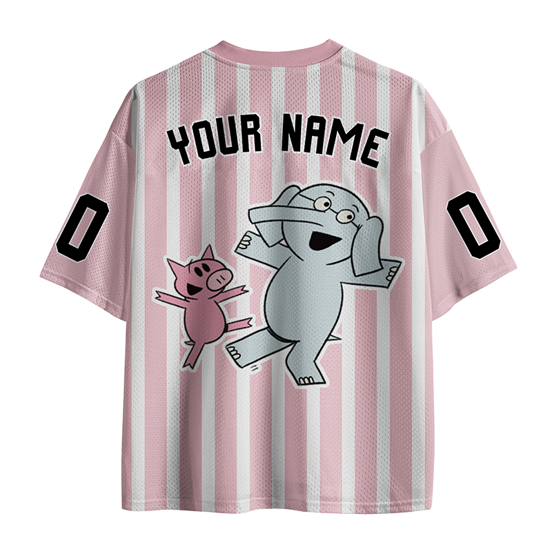 Personalized Team Name And Number Cute Elephant Teacher Mesh Jersey