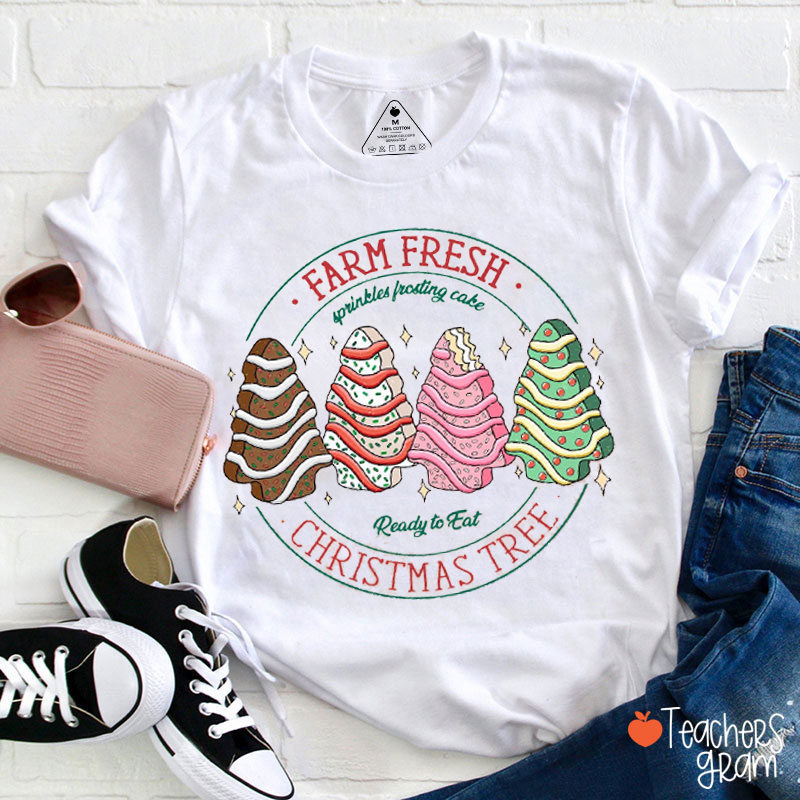 Farm Fresh Christmas Tree Teacher T-Shirt
