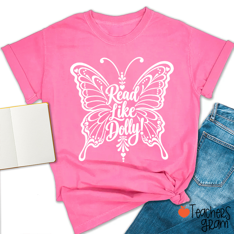 Read With Butterfly Grace Teacher T-Shirt