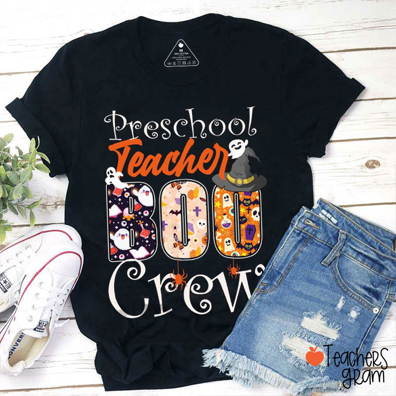 Personalized Grade Boo Crew Teacher T-Shirt