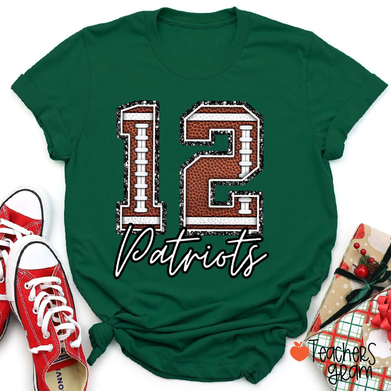 Personalized Mascot And Sport Number Game Day Teacher T-Shirt