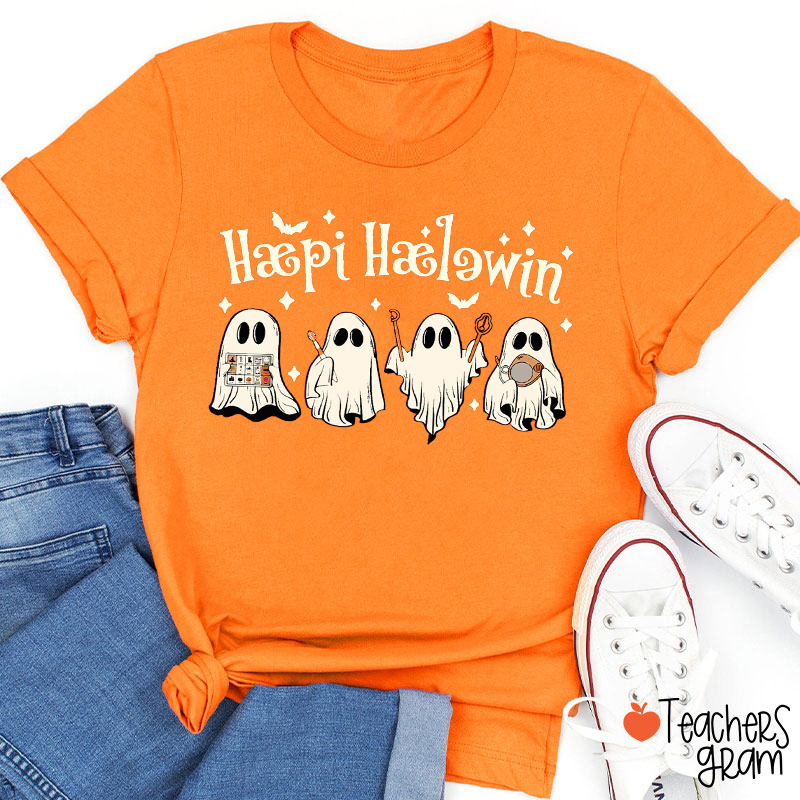 Haepi Haelowin Teacher T-Shirt