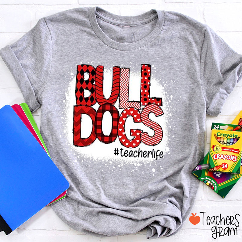 Personalized School Mascot Doodle Pattern Teacher T-Shirt