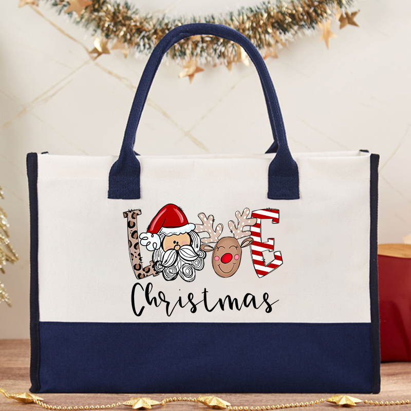 Love Christmas Teacher Cotton Tote Bag