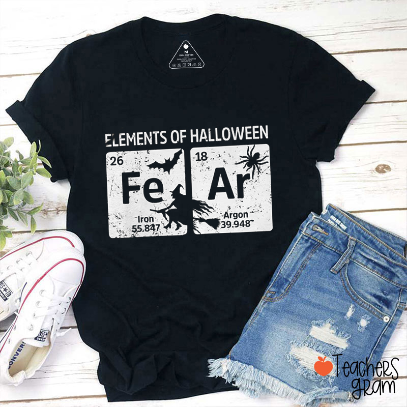 Elements Of Halloween Teacher T-Shirt