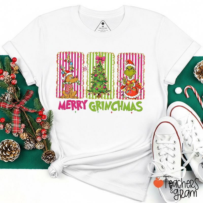 Merry Grinchmas Teacher T-Shirt