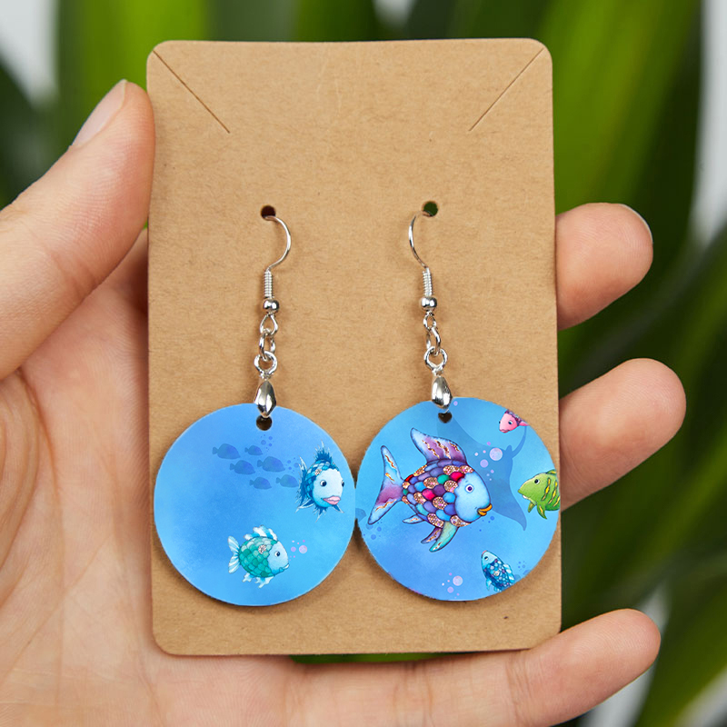 We're All Different But In This Class We Swim Together Teacher Wooden Earrings
