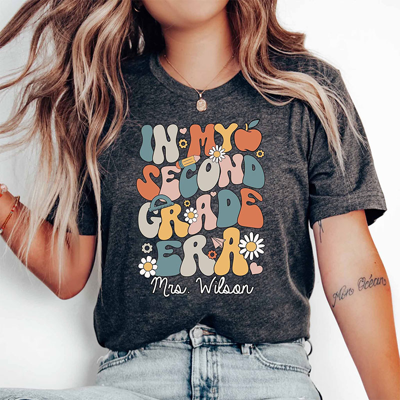 Personalized In My Grade Era Teacher Washed T-Shirt