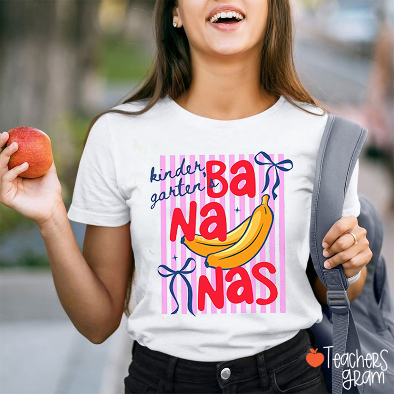 Personalized Grade Cute Banana Bow Graphic Teacher T-Shirt