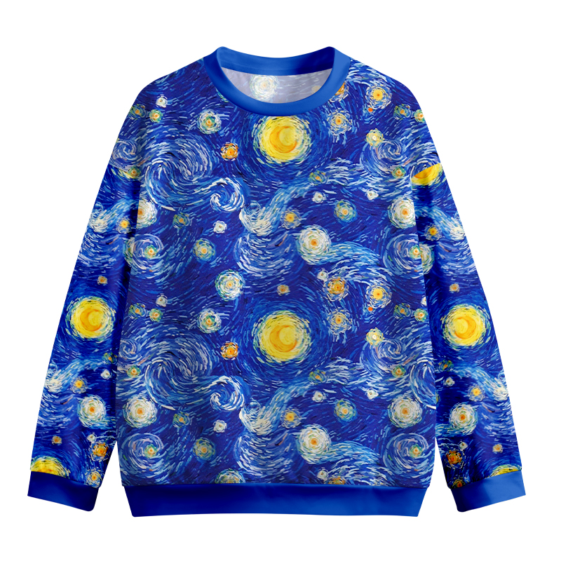 Night Of Stars And Moon Teacher Printed Sweatshirt