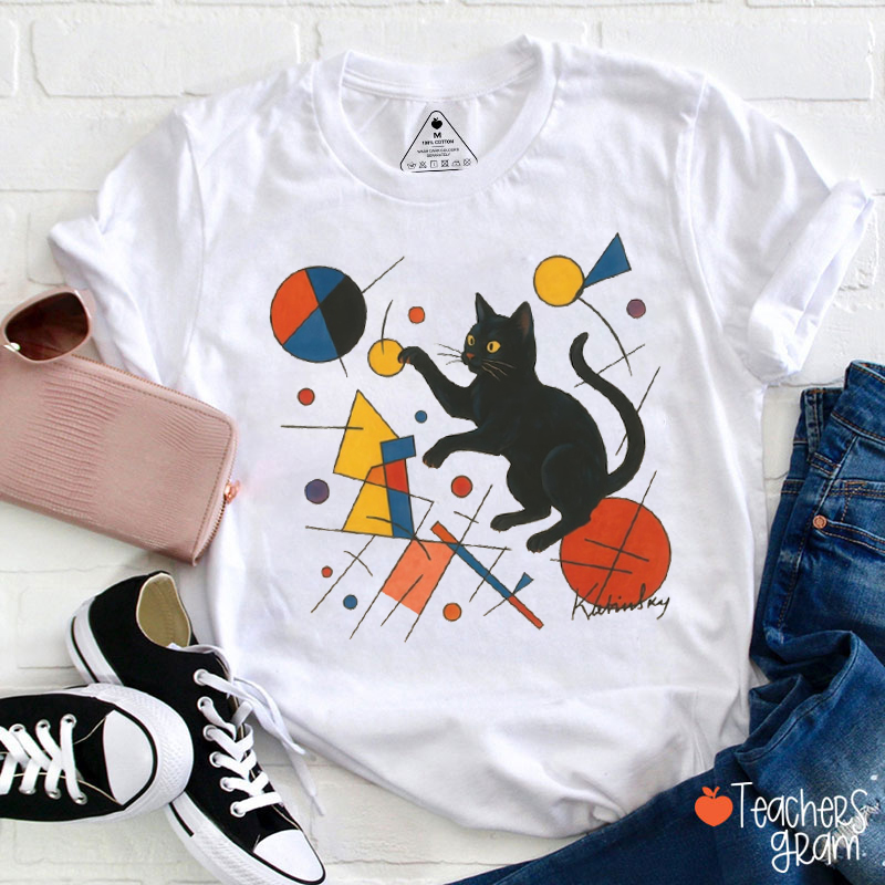 Kandinsky Cat Teacher T-Shirt