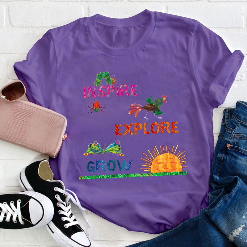 Inspire Explore Grow Teacher T-Shirt