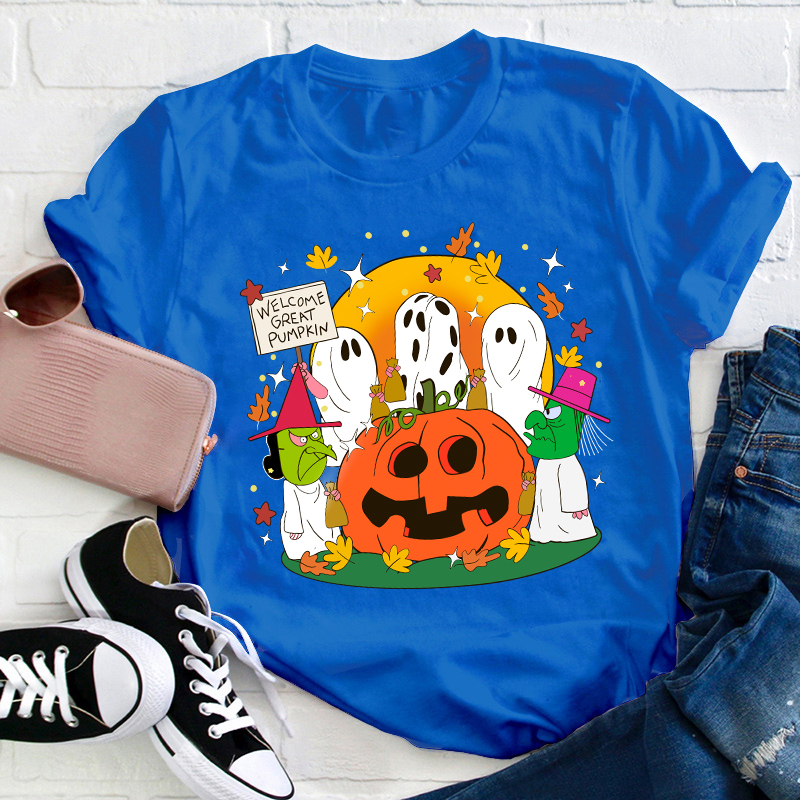 Welcome Great Pumkin Teacher T-Shirt