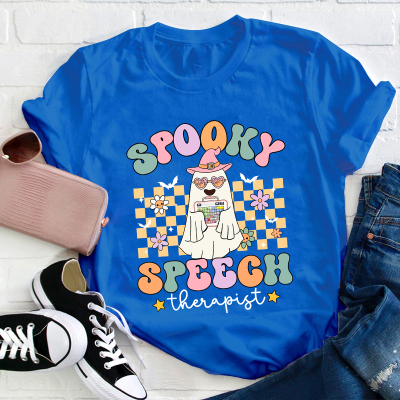 Spooky Speech Therapist Teacher T-Shirt