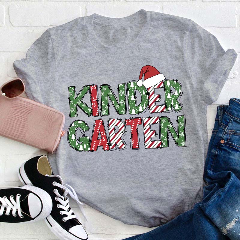 Personalized Grade Christmas Crew Teacher T-Shirt