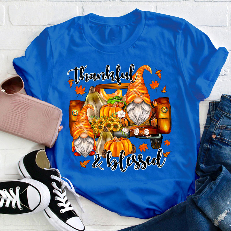Thankful And Blessed Teacher T-Shirt