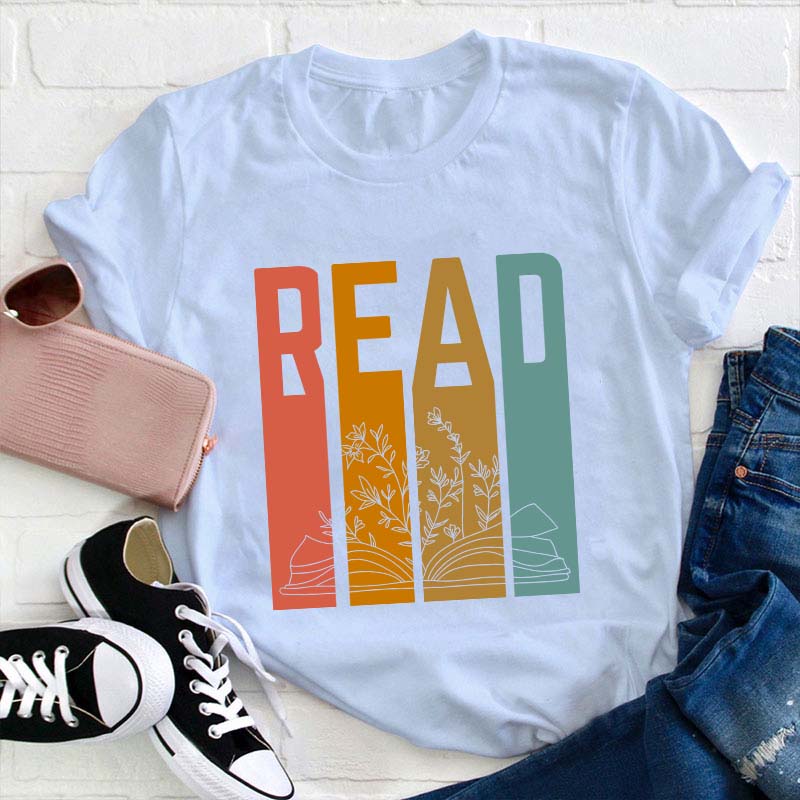 Retro Read Teacher T-Shirt