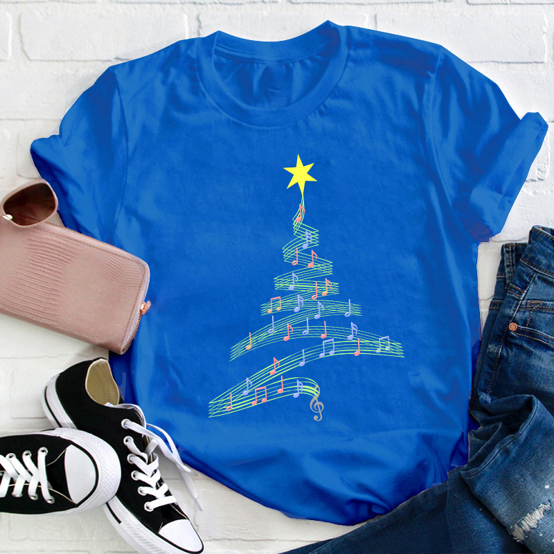 Note Christmas Tree Teacher T-Shirt