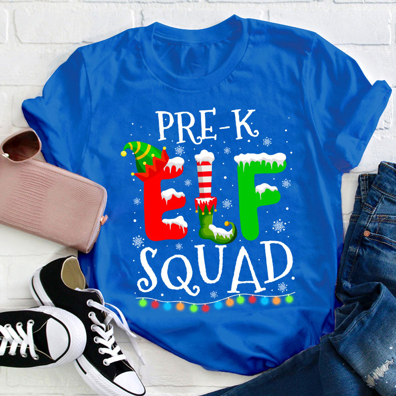 Personalized Elf Squad Teacher T-Shirt