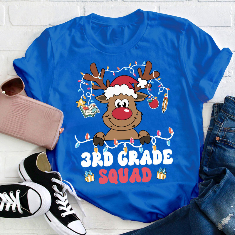 Personalized Grade Elk Squad Teacher T-Shirt
