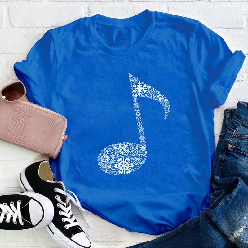 Winter Snow Note Teacher T-Shirt