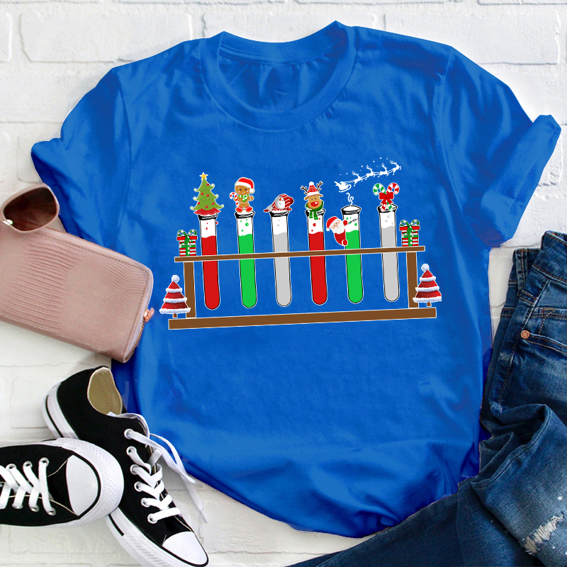 Christmas Test Tube Teacher T-Shirt