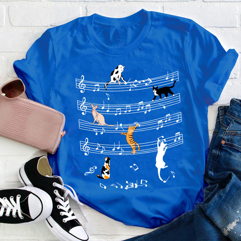 Cats And Music Teacher T-Shirt