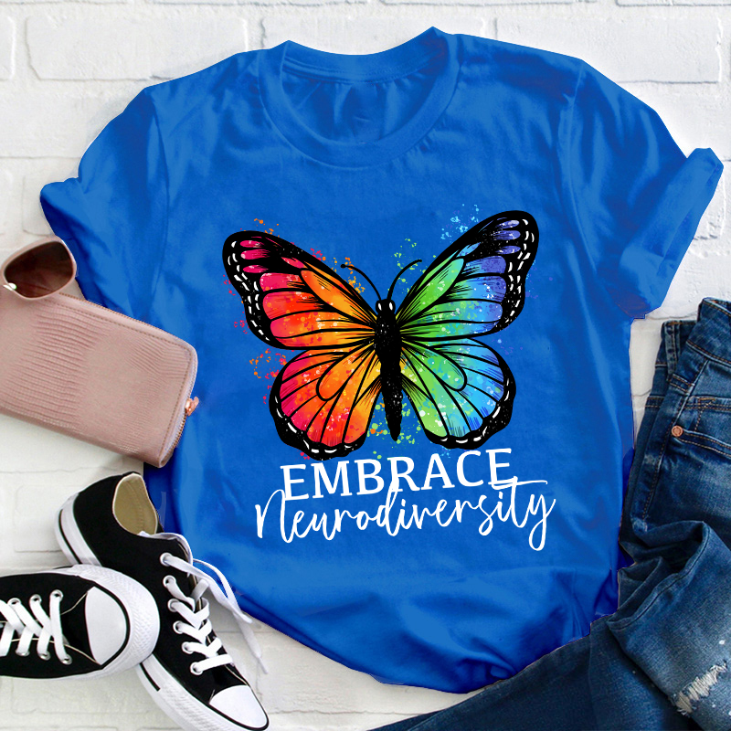 Embrace  Neurodiversity Teacher T-Shirt