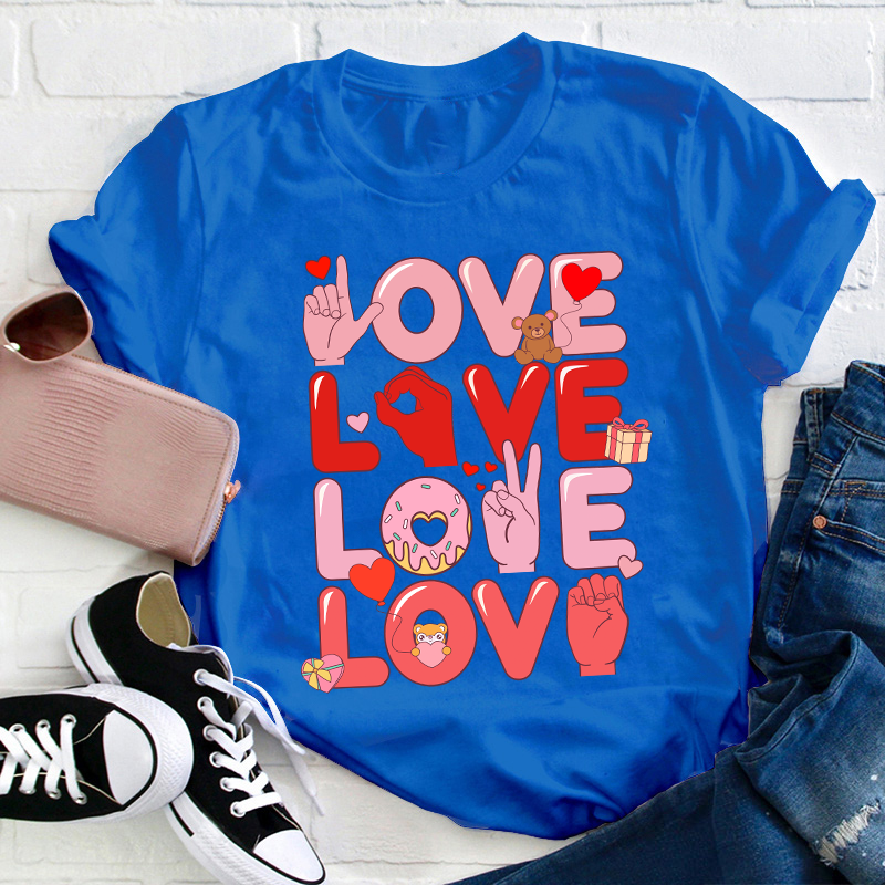 Gesture Love Teacher T-Shirt