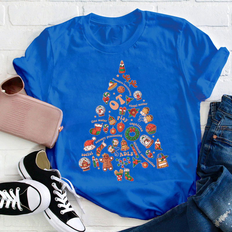 OT Christmas Tree Teacher T-Shirt