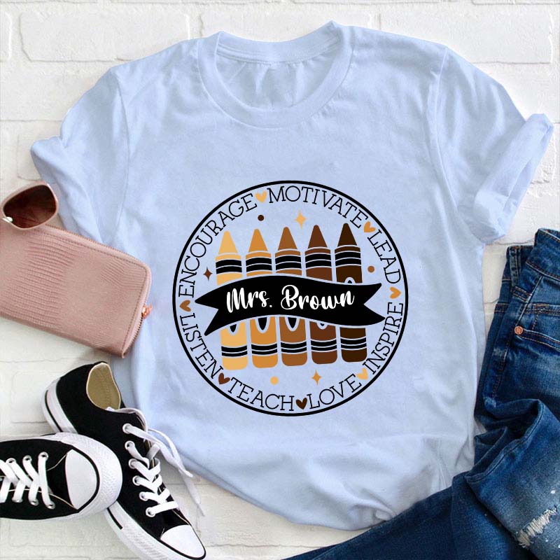 Personalized Name Encourage Motivate Lead Teacher T-Shirt