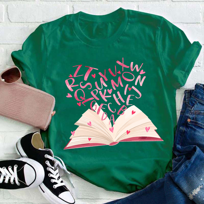 Love In Book Teacher T-Shirt