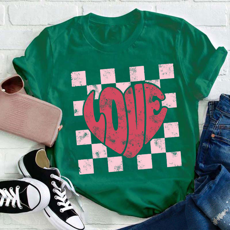 Retro Love Teacher T-Shirt
