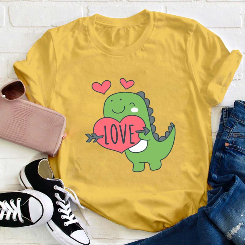 Dino Love Teacher T-Shirt