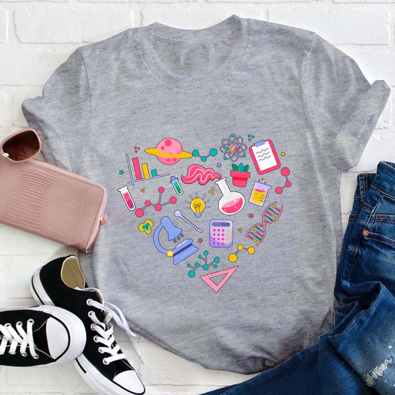 Science Heart Teacher T-Shirt