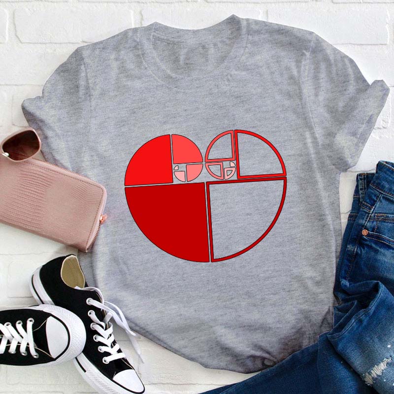 Geometric Love Teacher T-Shirt