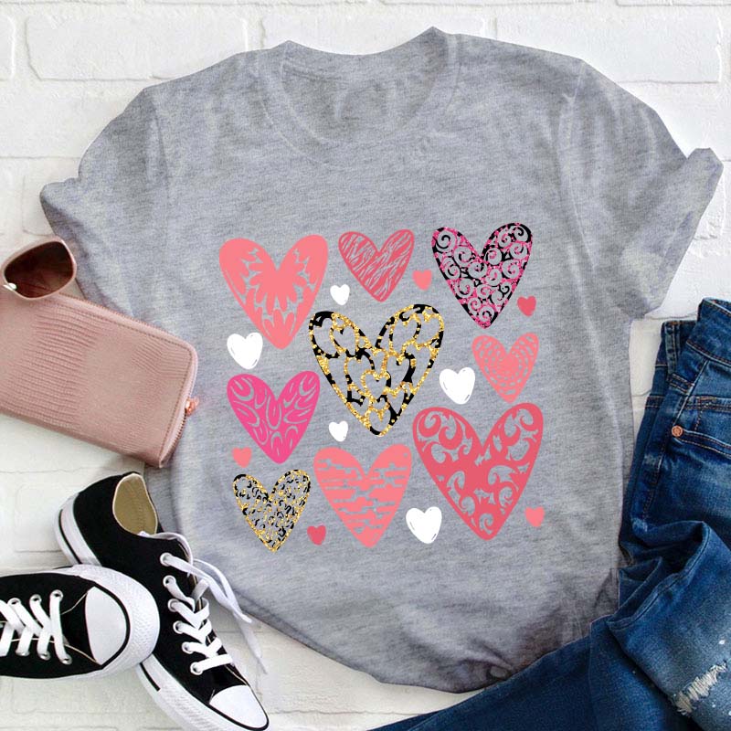 All Kind Of Hearts Teacher T-Shirt