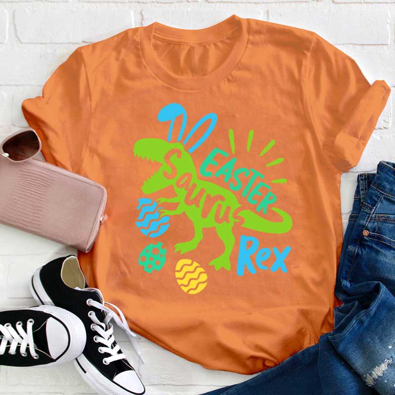 Easter Saurus Rex Teacher T-Shirt