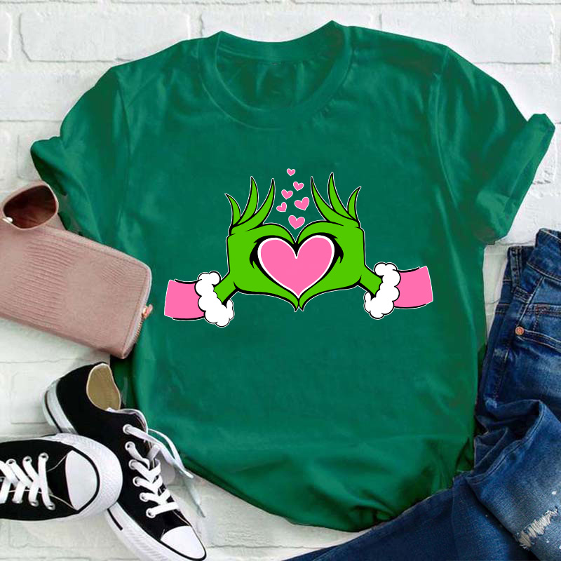 Make A Heart Sign Teacher T-Shirt