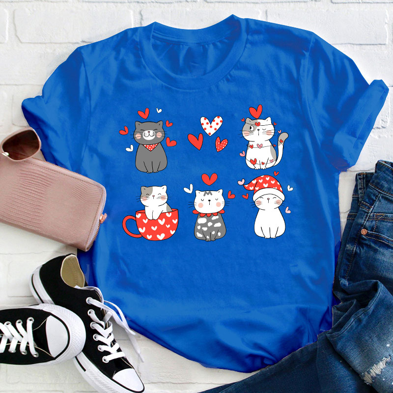 Lovely Cats Teacher T-Shirt