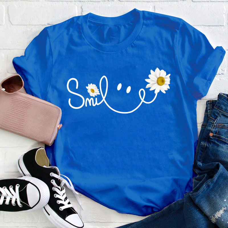 Daisy Smile Face Teacher T-Shirt