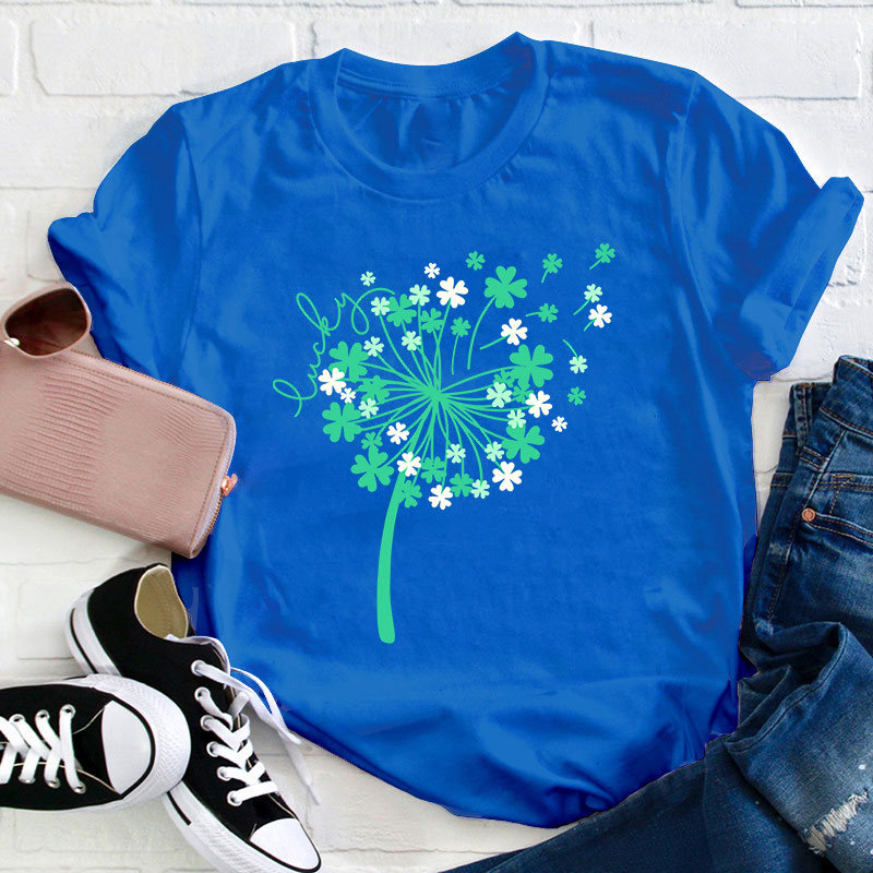 St Patricks Day Dandelion Teacher T-Shirt