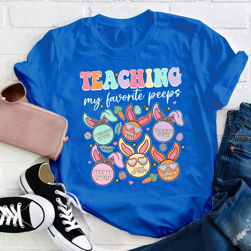 Bunny Teaching My Favorite Peeps Teacher T-Shirt